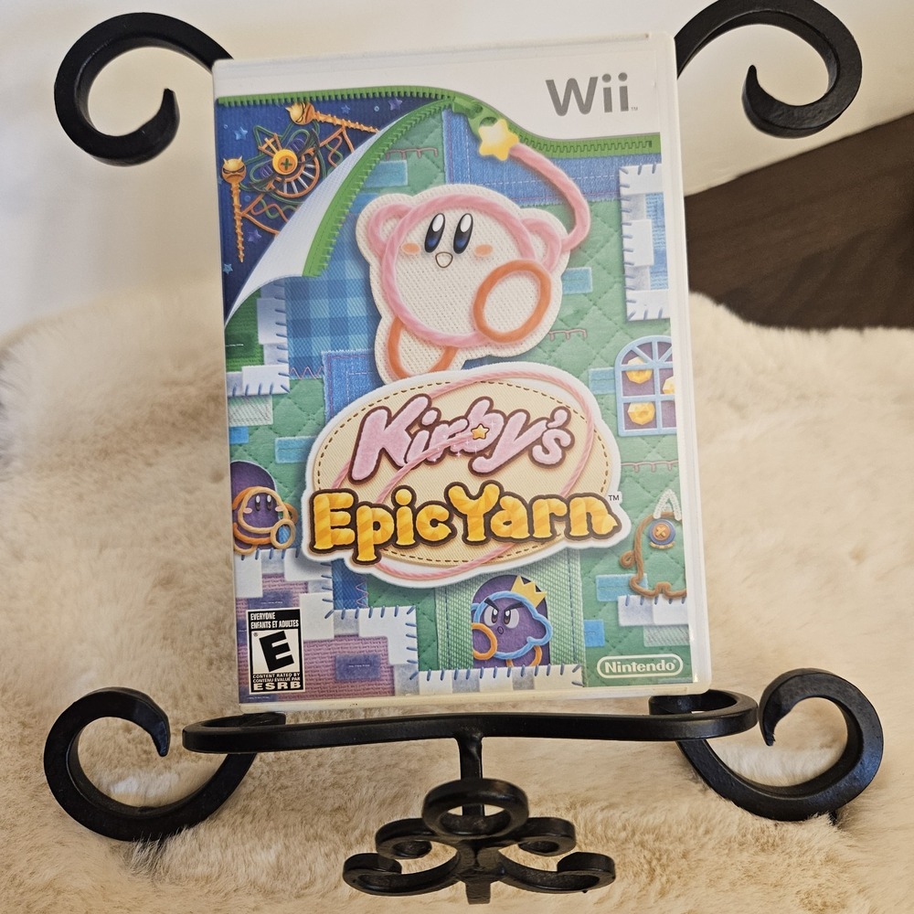 Kirbys Epic Yarn Nintendo Wii 2010 CIB Complete with Manual Tested Authentic